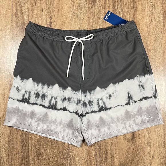 NWT‎ HUK Fishing Pursuit Salt Dye Volley Swim Trunks Board Shorts 5.5" XXL - Picture 1 of 11